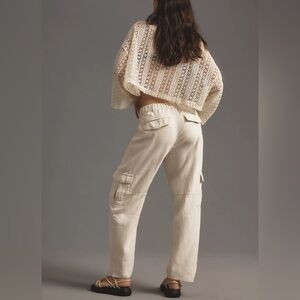 Anthropologie | Pilcro Slim Linen Beach Cargo Pants